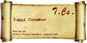 Tugyi Csombor névjegykártya